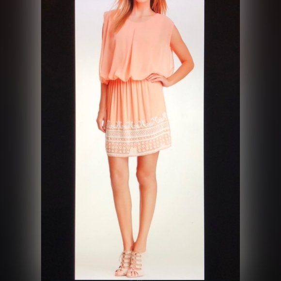 Romeo and Juliet Couture Mini Dress Peachy Orange Womens‎ Medium NWT - Picture 1 of 6